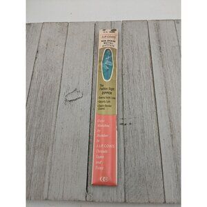 Vintage J&P Coats Neck Opening Metal Zipper 20" Dk Turquoise 123